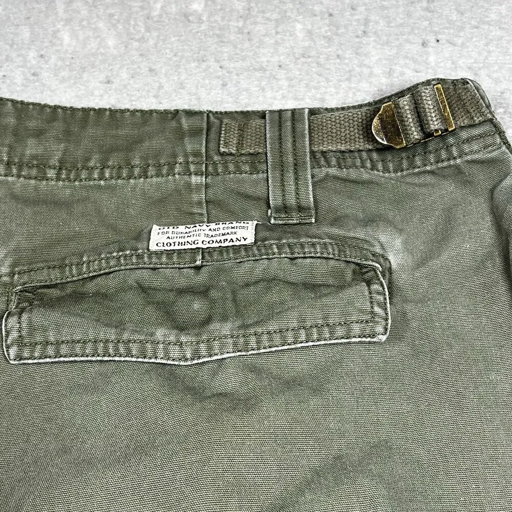 Vintage Old Navy Khakis Pants Mens 40 Green Cotton Straight Leg Pockets